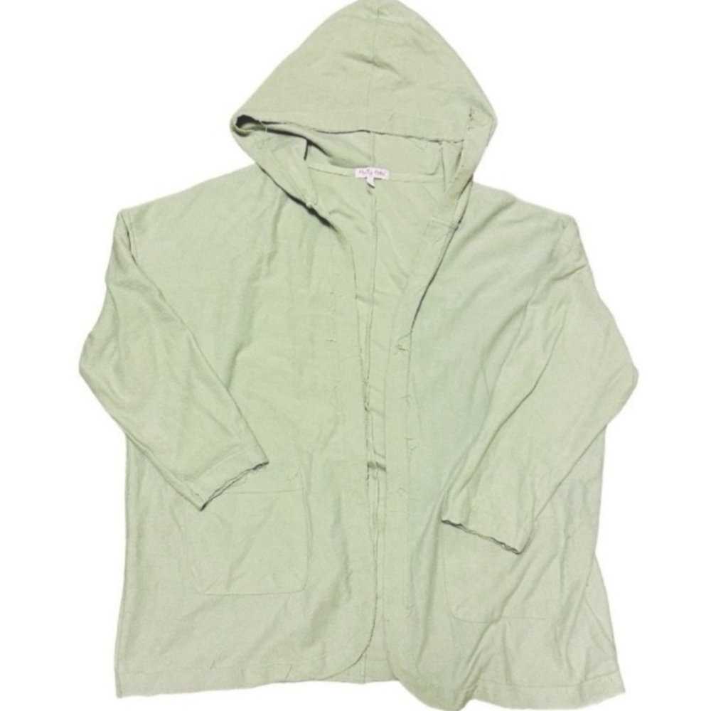 Light Green Hooded Cardigan